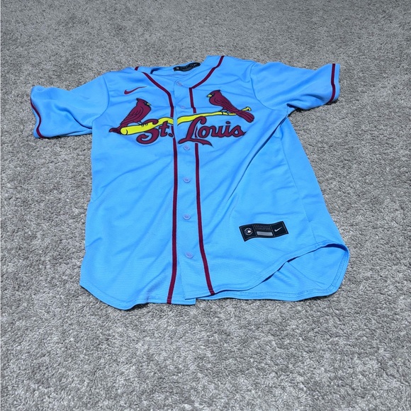 COPY - yadier molina cardinals powder blue jersey lightly worn - Picture 1 of 2